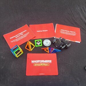 Magformers Magnetic Construction Space WOW Set Building Toy 21 PC & Cards